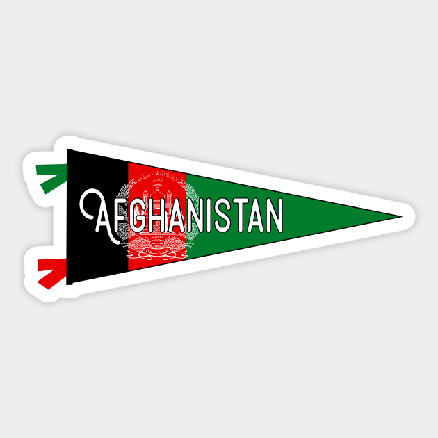 Afghanistan Flag Pennant Sticker by zsonn